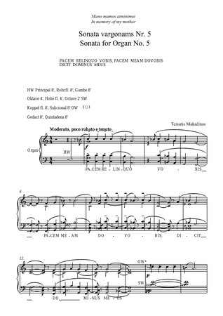 Sonata for Organ No. 5 „Choral“