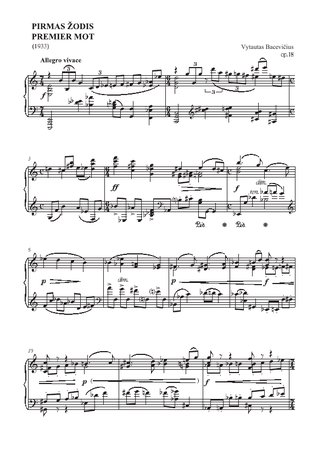 Pirmas žodis, op. 18
