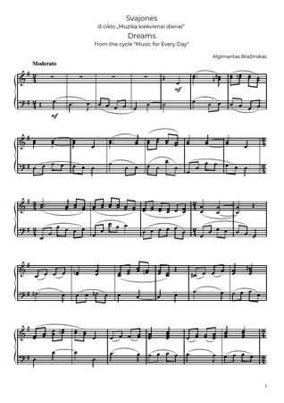 Svajonės iš ciklo „Muzika kiekvienai dienai“