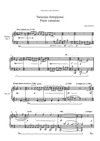 Variations for Piano