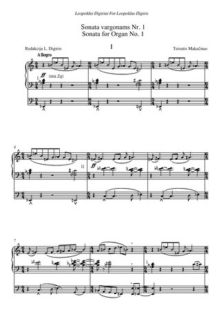 Sonata for Organ No. 1