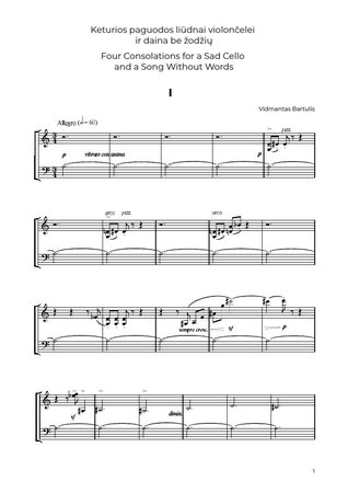 Keturios paguodos liūdnai violončelei ir daina be žodžių