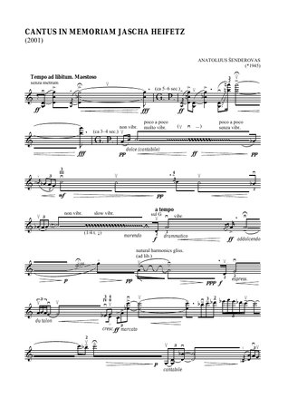 Cantus in memoriam Jascha Heifetz