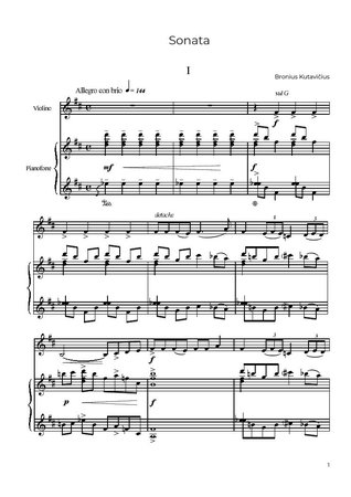 Sonata for Violin and Piano