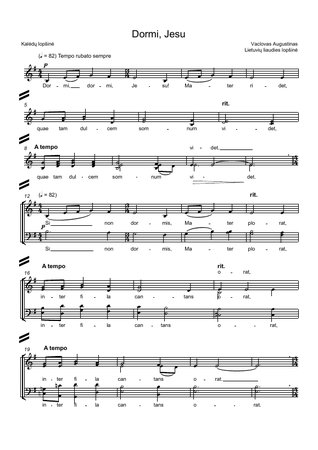 Dormi, Jesu