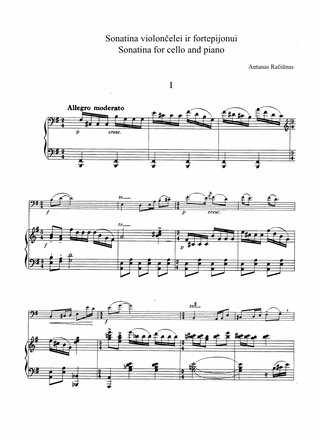 Sonatina for cello and piano